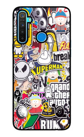 Sticker Bomb Realme 5/5i/5s Back Cover
